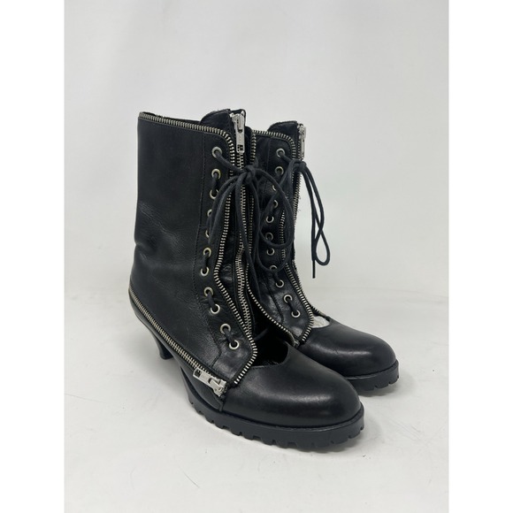 LIMI feu‎ Yohji Yamamoto Black Convertible Boots Size M Measure 9.5 Inches - Picture 1 of 12